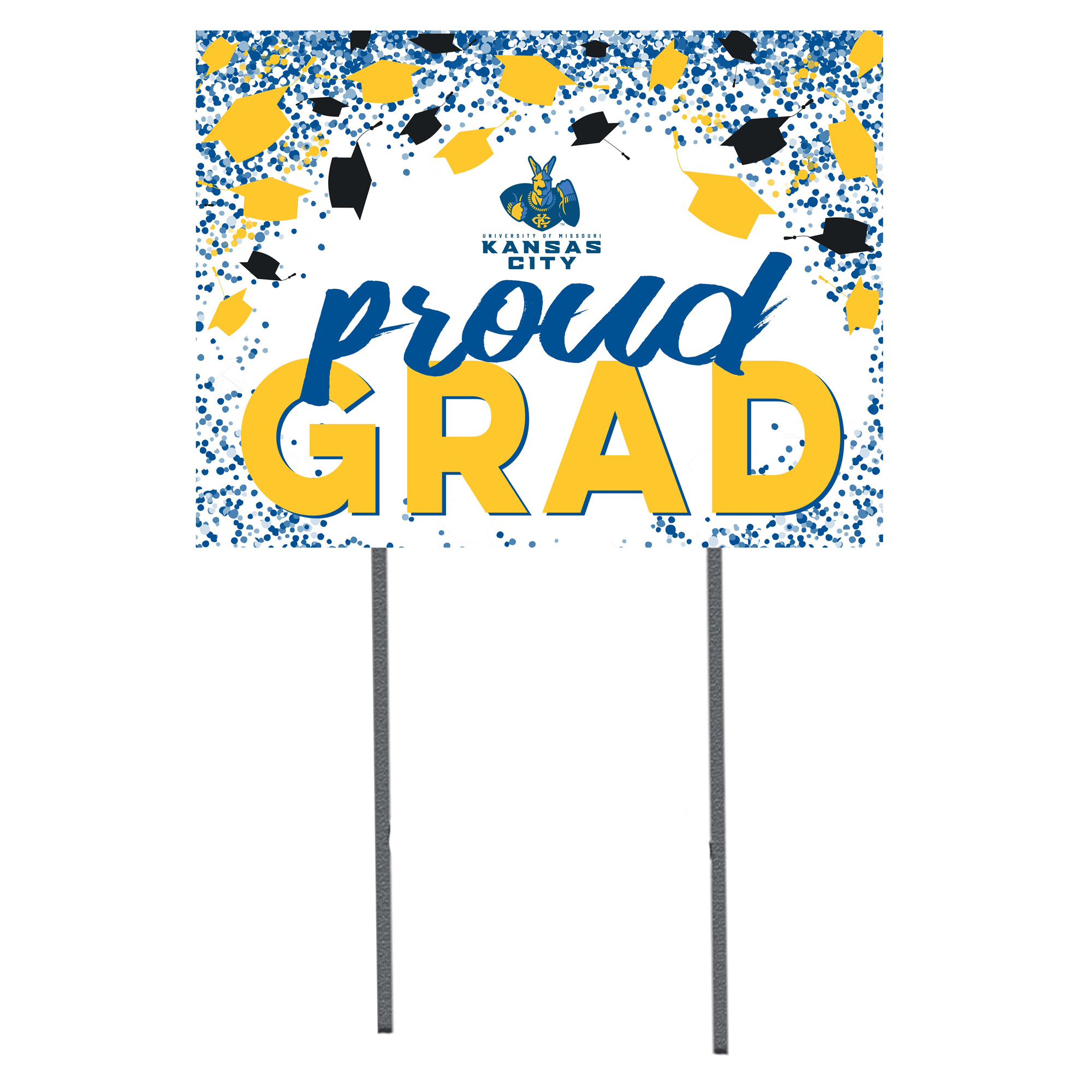 UMKC Kangaroos 18" x 24" Grad Hats Yard Sign