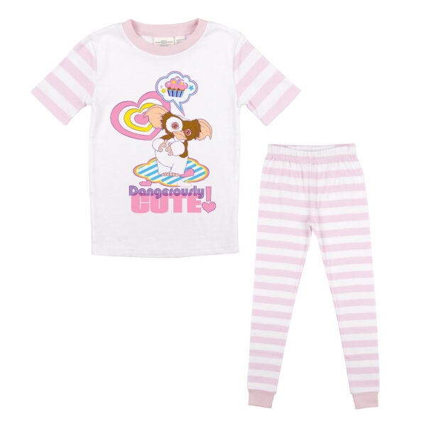Girls Youth  White Gremlins T-Shirt & Pants Sleepwear Set