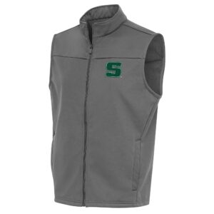 Men's Antigua  Steel Slippery Rock Pride  Links Golf Full-Zip Vest