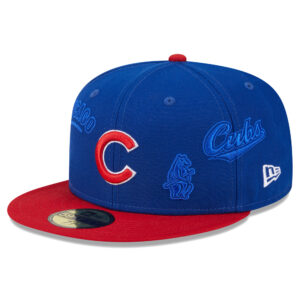 Men's New Era Royal/Red Chicago Cubs Multi Logo 59FIFTY Fitted Hat