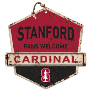 Stanford Cardinal 20" x 20" Fans Welcome Sign