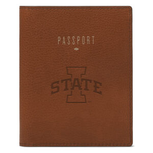 Fossil  Brown Iowa State Cyclones Travel RFID Passport Case