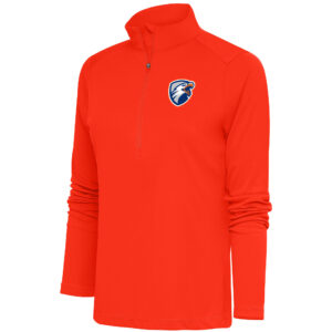 Women's Antigua  Orange Texas Tyler Patriots Tribute Half-Zip Top