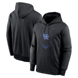 Men's Nike Black Kentucky Wildcats Football Icon Performance Fleece Pullover Hoodie