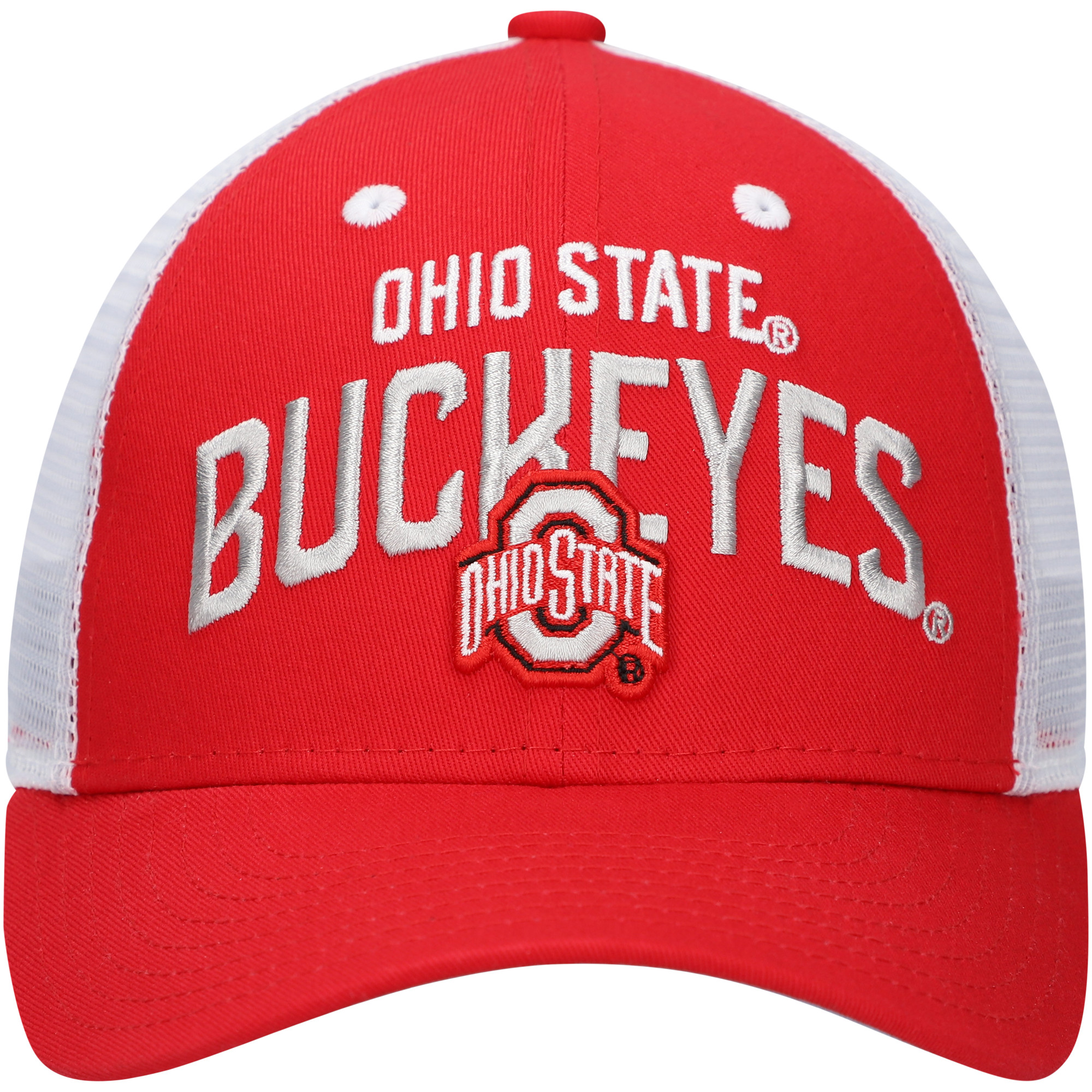 Youth Scarlet Ohio State Buckeyes Lockup Trucker Adjustable Hat - Image 7