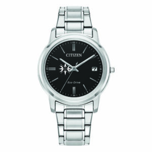 Women's Citizen Watch Silver Moravian Greyhounds Eco-Drive Black Dial Stainless Steel Watch