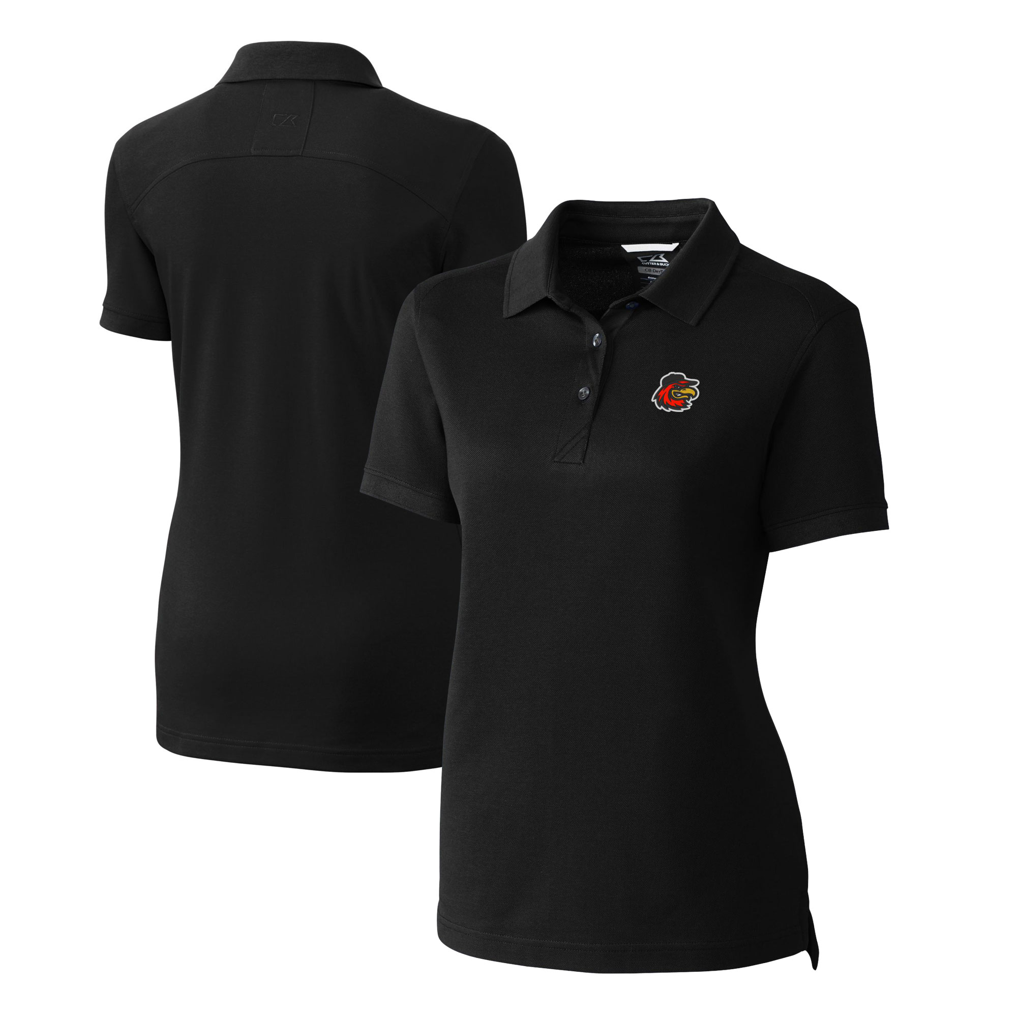 Women's Cutter & Buck Black Rochester Red Wings Advantage Tri-Blend Pique Polo - Image 5