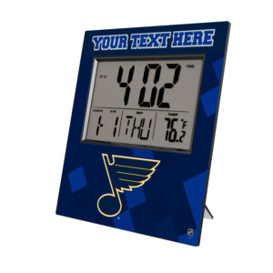Keyscaper St. Louis Blues Color Block Personalized Digital Desk Clock