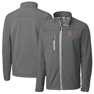 Men's Cutter & Buck  Steel Greenville Drive  Clique Telemark Eco Stretch Softshell Full-Zip Jacket