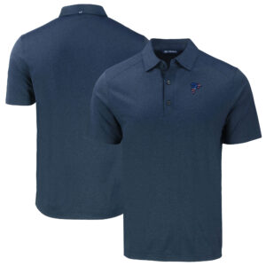 Men's Cutter & Buck Heather Navy Atlanta Falcons Big & Tall Americana Forge Eco Stretch Recycled Polo