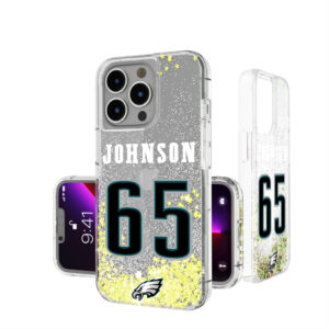 Keyscaper Lane Johnson Philadelphia Eagles iPhone Glitter Phone Case