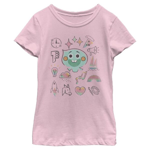 Girl's Mad Engine Pink Soul Personality Grid Graphic T-Shirt