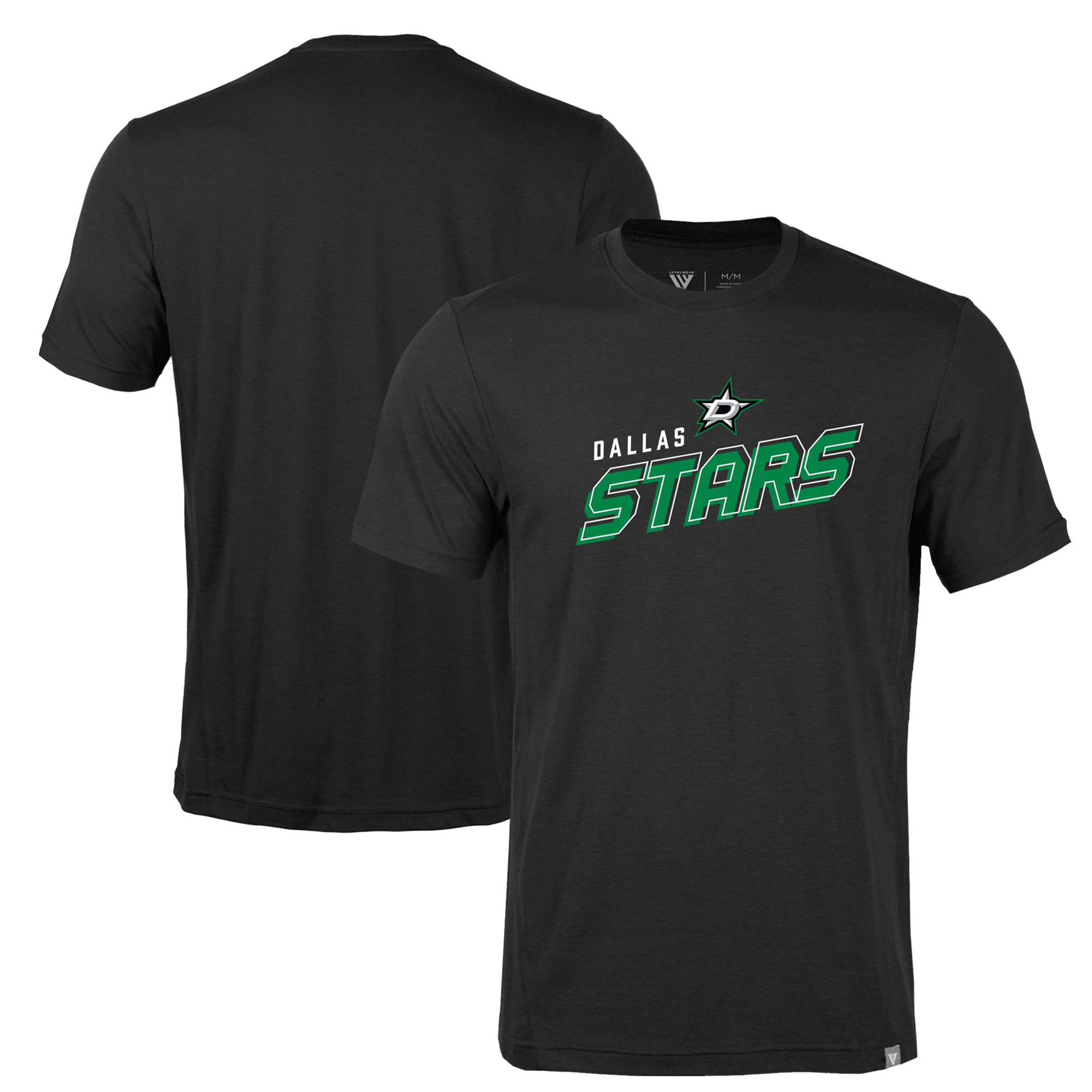 Men's Levelwear Black Dallas Stars Thrive Premier 2.0 Tri-Blend T-Shirt