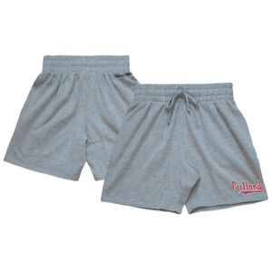 Women's Mitchell & Ness  Heather Gray Portland Trail Blazers Logo Shorts
