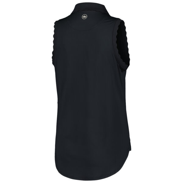 Women's Peter Millar Black Presidents Cup Opal Sleeveless Stretch Jersey Polo - Image 8