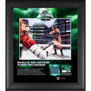 Rhea Ripley WWE Framed 15" x 17" WrestleMania 40 Night 1 Collage with a Piece of Match-Used Canvas - Limited Edition of 540