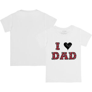 Toddler Tiny Turnip White Georgia Bulldogs I Love Dad  T-Shirt