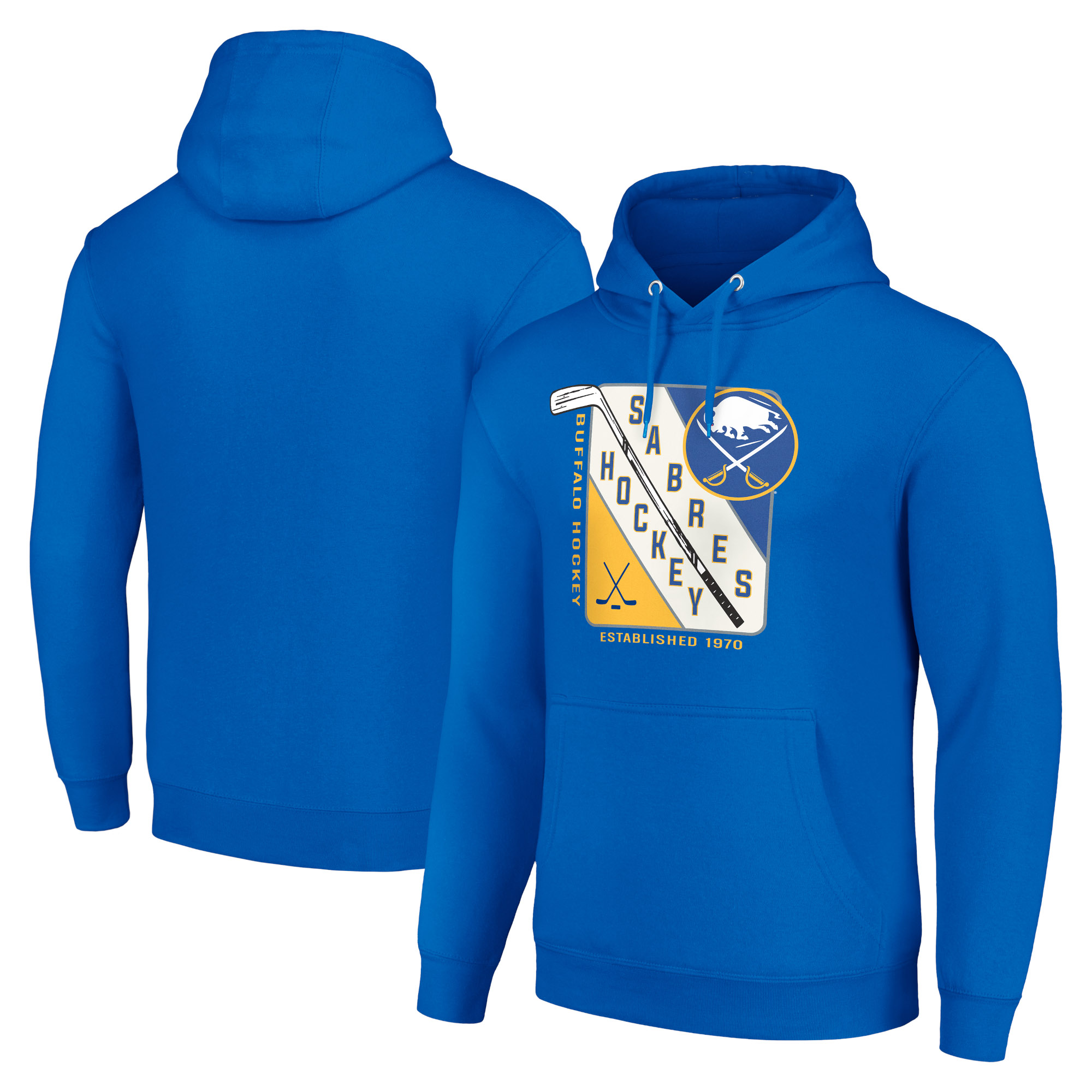 Men's Starter Royal Buffalo Sabres Shield Logo Pullover Hoodie