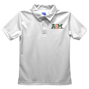 Youth Vive La Fete  White Florida A&M Rattlers Solid Polo