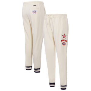 Women's Pro Standard Cream Houston Astros Cooperstown Collection Retro Classic Fleece Sweatpants
