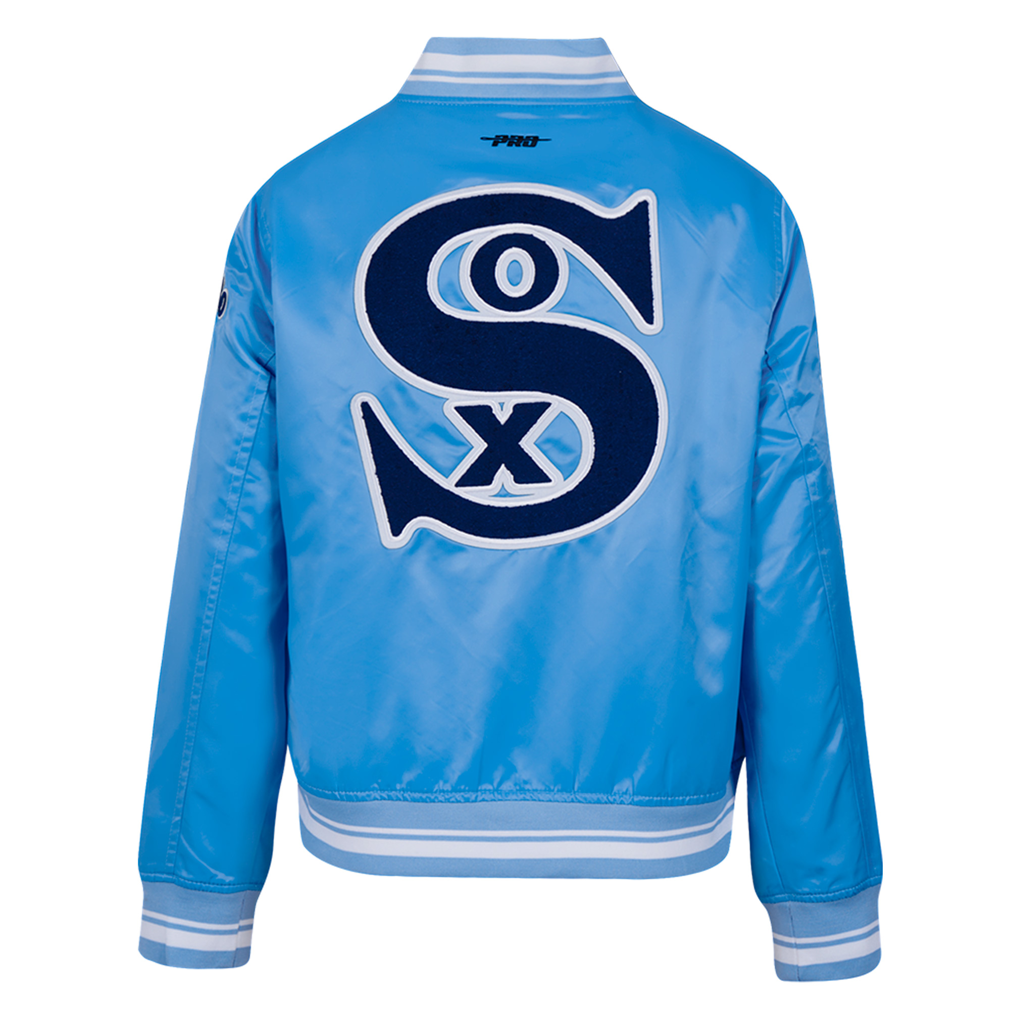 Women's Pro Standard Light Blue Chicago White Sox Retro Classic Satin Full-Snap Jacket - Image 8