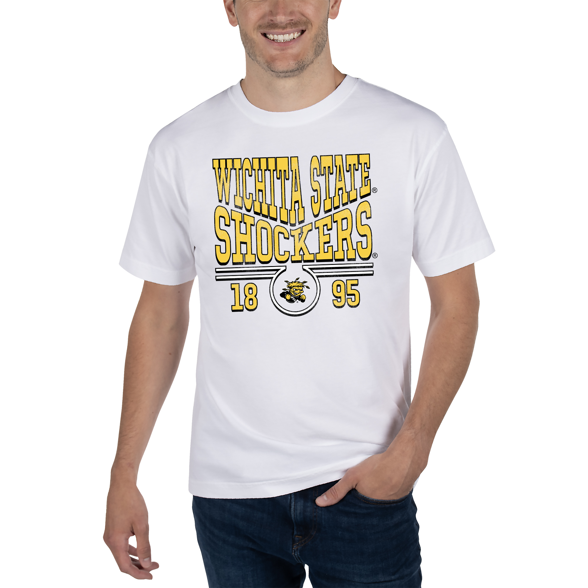 Unisex Uscape Apparel White Wichita State Shockers Garment Dyed T-Shirt