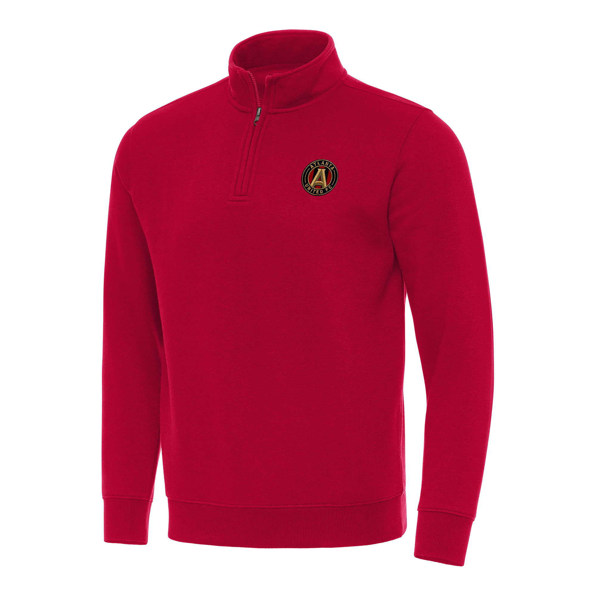 Men's Antigua Red Atlanta United FC Victory Quarter-Zip Jacket