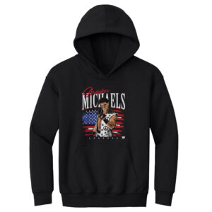 Youth 500 Level Black Shawn Michaels American Flag Pullover Hoodie