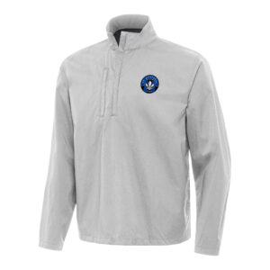 Men's Antigua Gray CF Montreal Brisk Quarter-Zip Jacket
