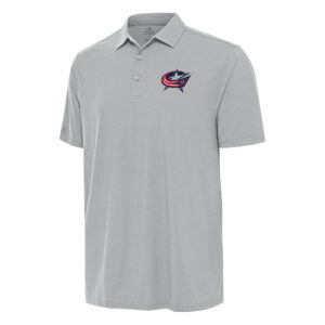 Men's Antigua Gray Columbus Blue Jackets Era Polo