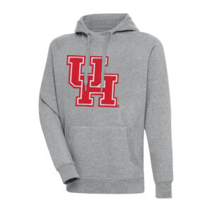 Men's Antigua Heather Gray Houston Cougars Big & Tall Victory Pullover Hoodie