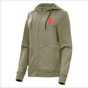 Women's Antigua Olive Syracuse Orange Seeker Full-Zip Hoodie