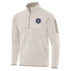 Men's Antigua  Cream Bay FC Fortune Quarter-Zip Jacket