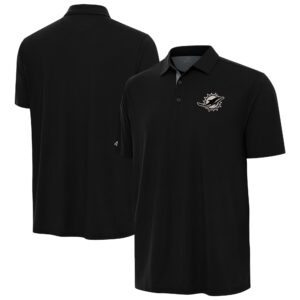 Men's Antigua Black Miami Dolphins Era Polo
