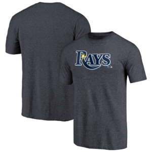 Men's Navy Tampa Bay Rays Team Wordmark Tri-Blend T-Shirt