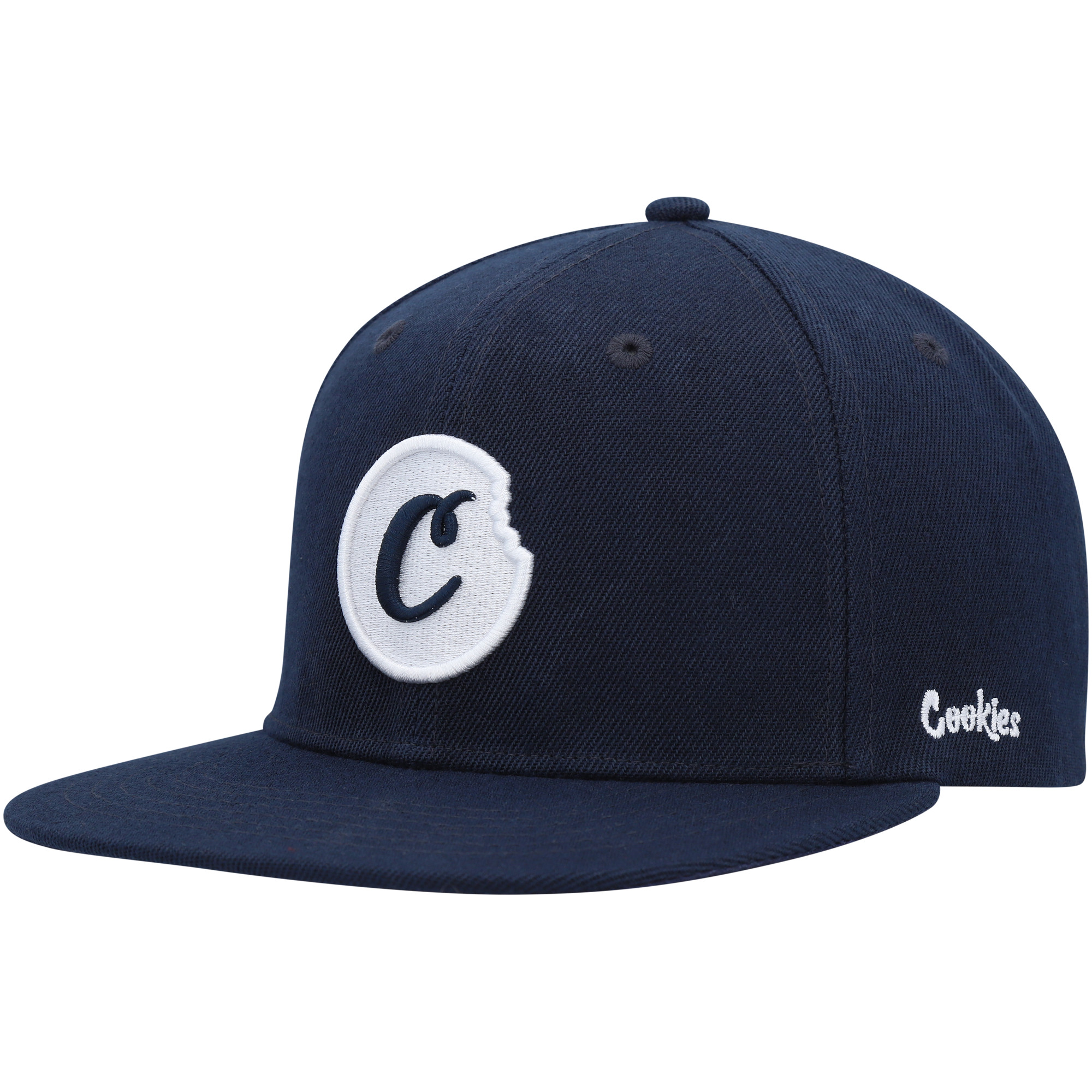 Men's Cookies Navy C-Bite Snapback Hat - Image 6