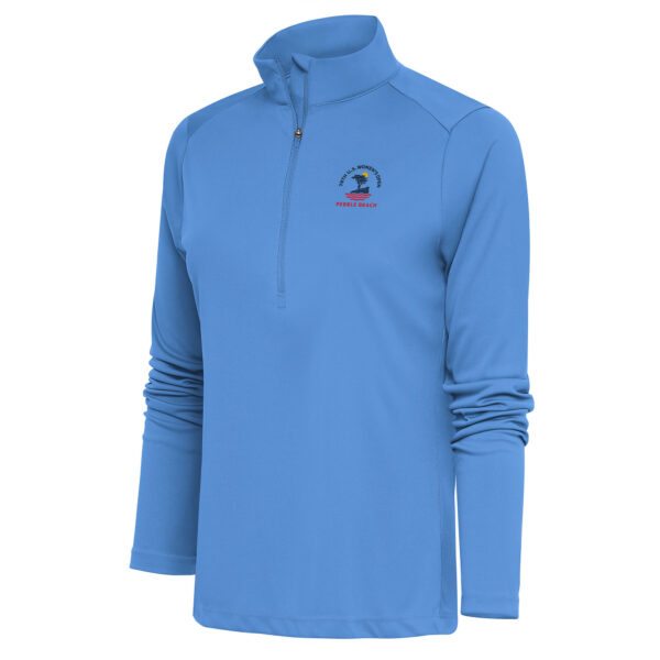 Women's 2023 U.S. Women's Open Antigua Light Blue Tribute Half-Zip Pullover Top