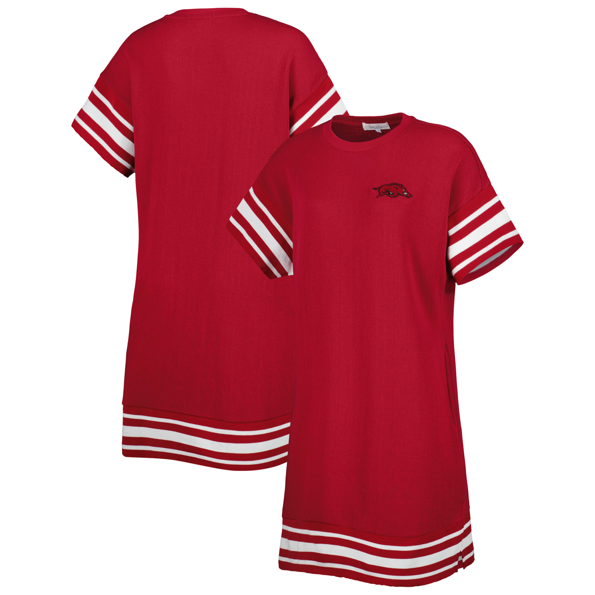Women's Touch Cardinal Arkansas Razorbacks Cascade T-Shirt Dress - Image 2