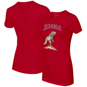 Women's Tiny Turnip  Red Los Angeles Angels TT Rex T-Shirt