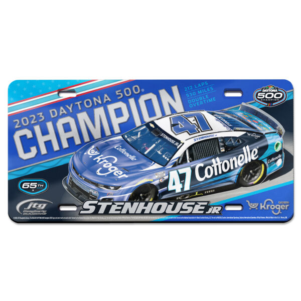 WinCraft Ricky Stenhouse Jr. 2023 Daytona 500 Champion Laser-Cut Acrylic License Plate