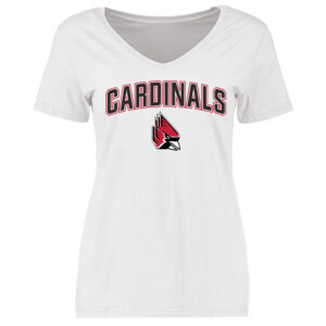 Women's White Ball State Cardinals Proud Mascot T-Shirt