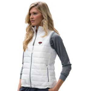 Women's White Western Oregon Wolves Apex Compressible Quilted Vest