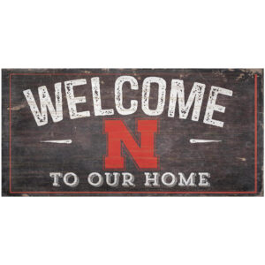 Nebraska Huskers 6" x 12" Welcome To Our Home Sign