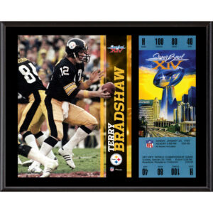 Terry Bradshaw Pittsburgh Steelers 12'' x 15'' Super Bowl XIV Plaque with Replica Ticket