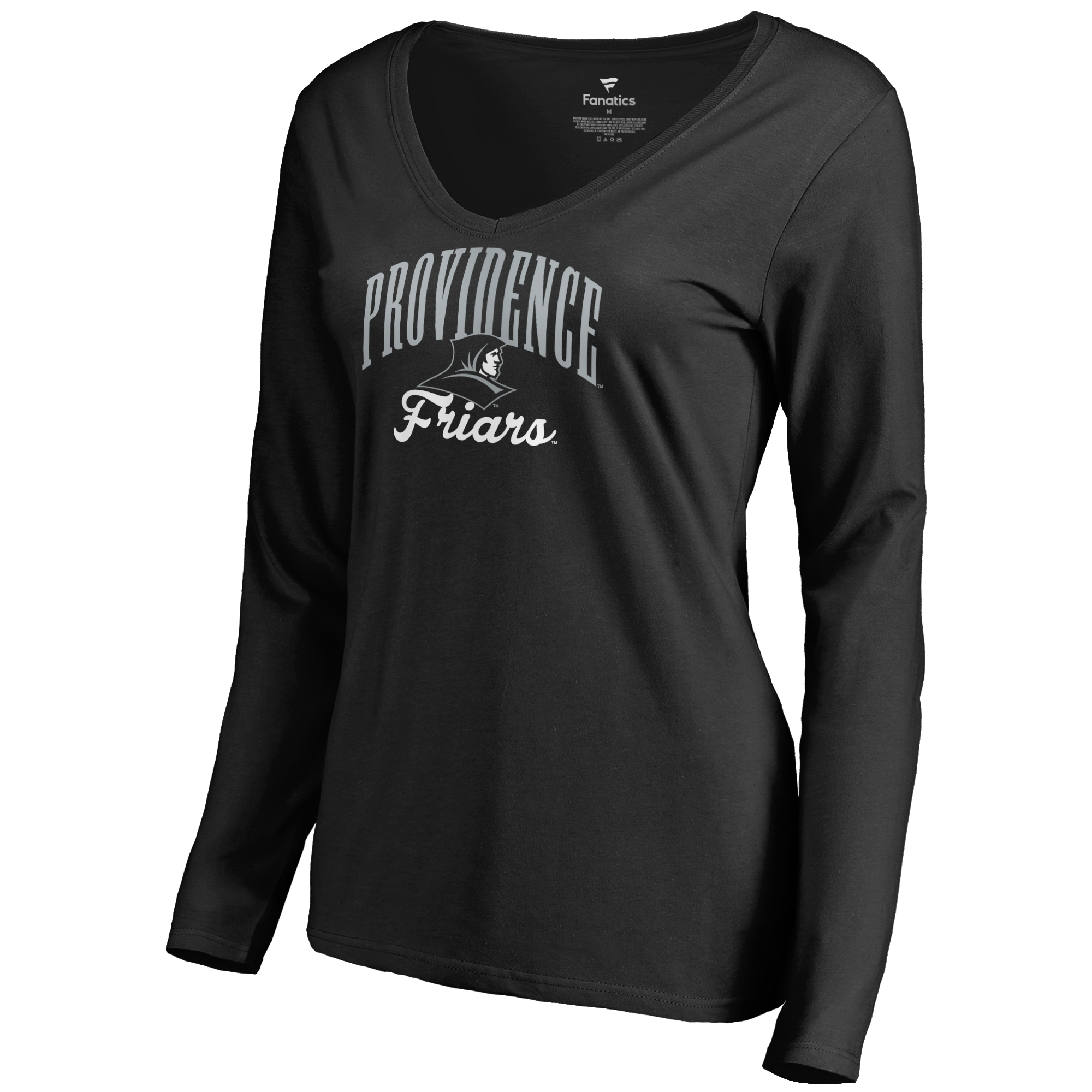 Women's Black Providence Friars Victory Script V-Neck Long Sleeve T-Shirt - Image 6