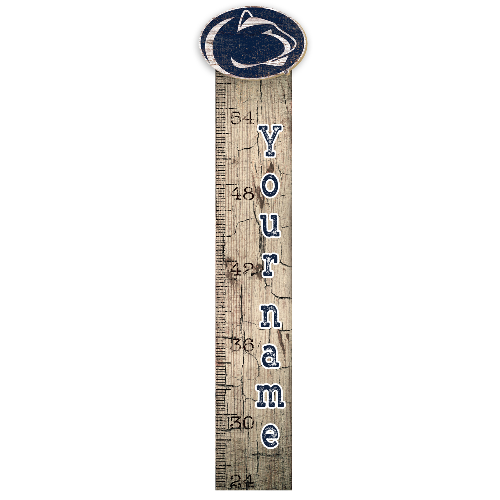 Penn State Nittany Lions 6" x 36" Personalized Growth Chart Sign