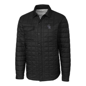 Men's Cutter & Buck Black Colorado Rockies Big & Tall Rainier Shirt Jacket