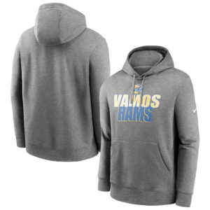 Men's Nike Heathered Charcoal Los Angeles Rams Fan Gear Local Club Pullover Hoodie