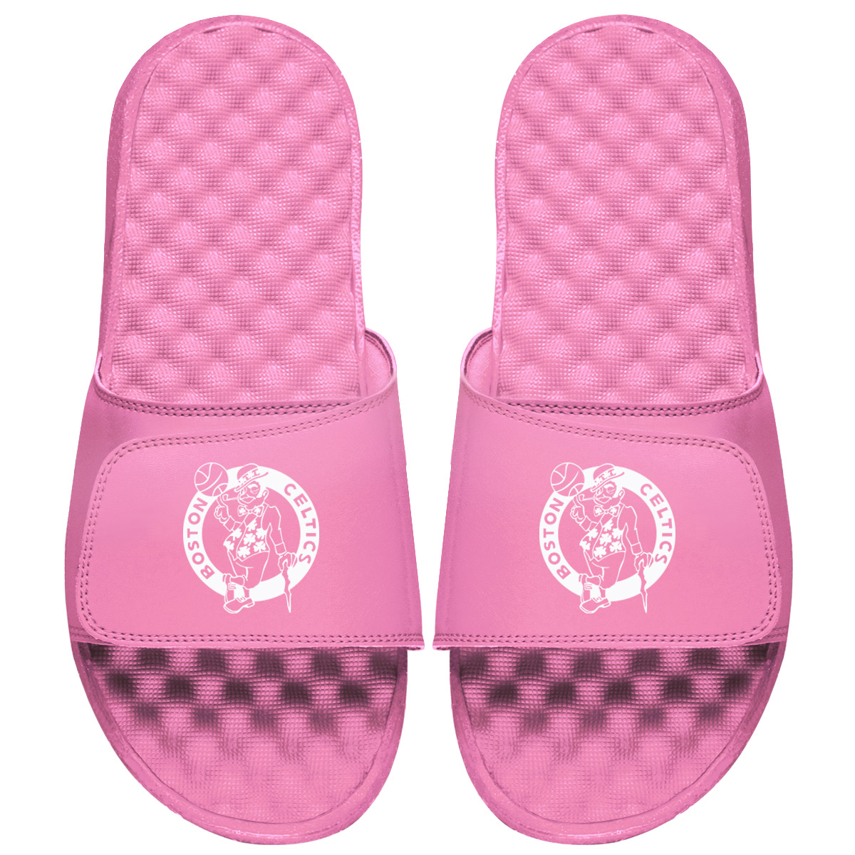 Youth ISlide Pink Boston Celtics Primary Logo Slide Sandals
