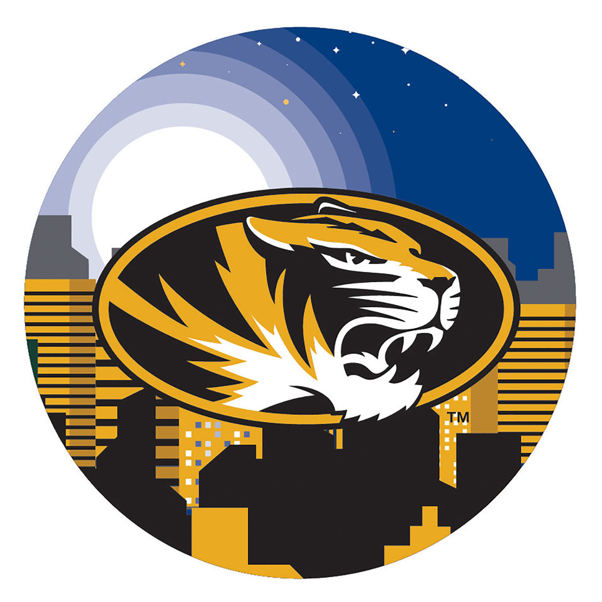 Missouri Tigers 12" Landscape Circle Sign